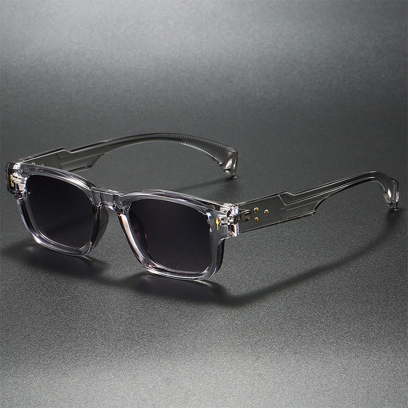 Bold sculpted square sunglasses matte black finish sharp lines smooth curves everyday style
