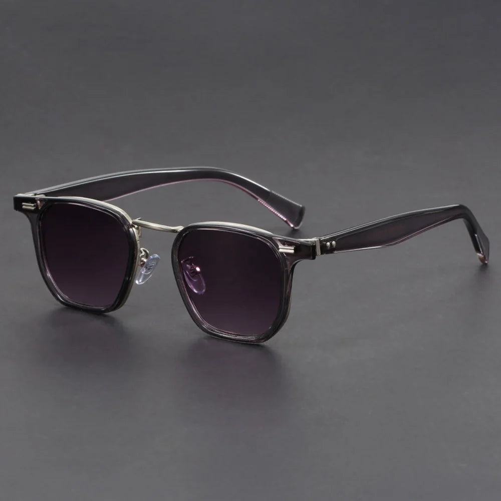 Montero Urban Squares unisex sunglasses black acetate frame dark square lenses UV protection metal accents