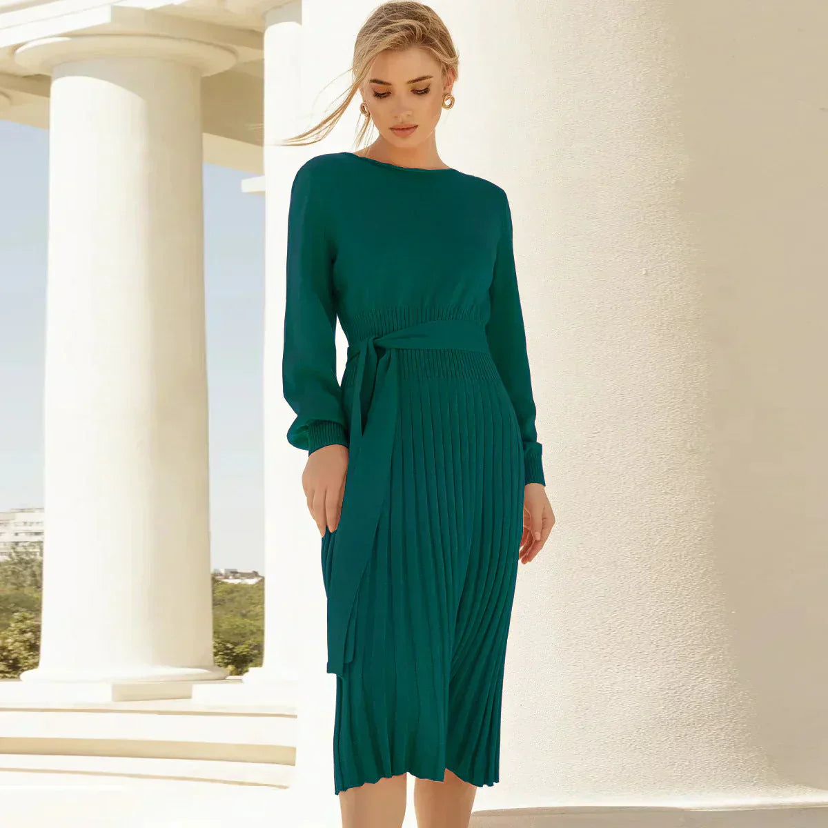 Women's Laura soft knit dress, versatile everyday fit with flattering figure-hugging silhouette