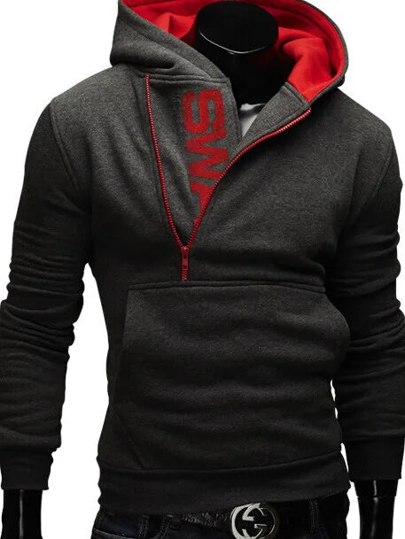 Neil side zip hoodie unisex casual streetwear pullover with modern lateral zipper closure