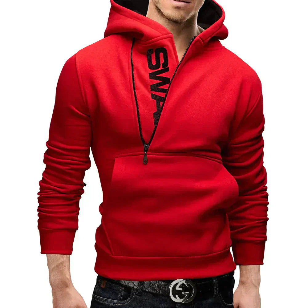 Neil side zip hoodie unisex casual streetwear pullover with modern lateral zip closure