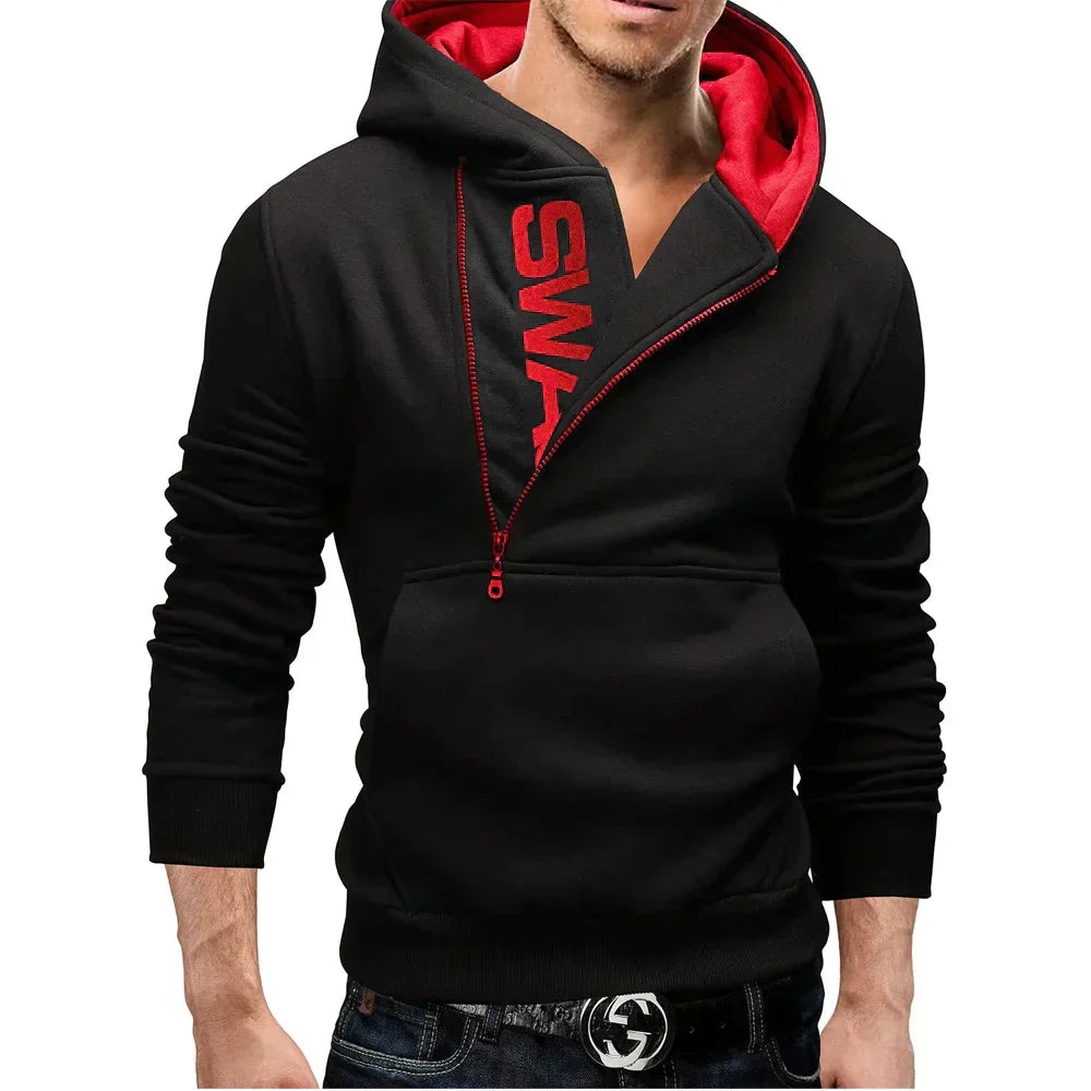 Neil side zip hoodie unisex casual streetwear pullover with modern lateral zip closure