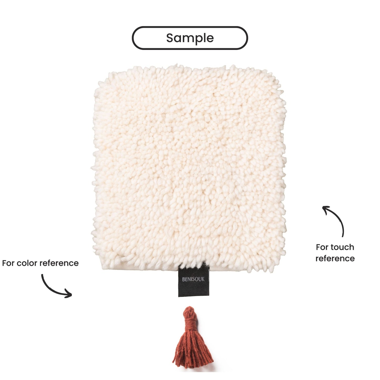 Nadira handmade Moroccan shag rug natural wool Beni Ourain style cream textured artisan weave