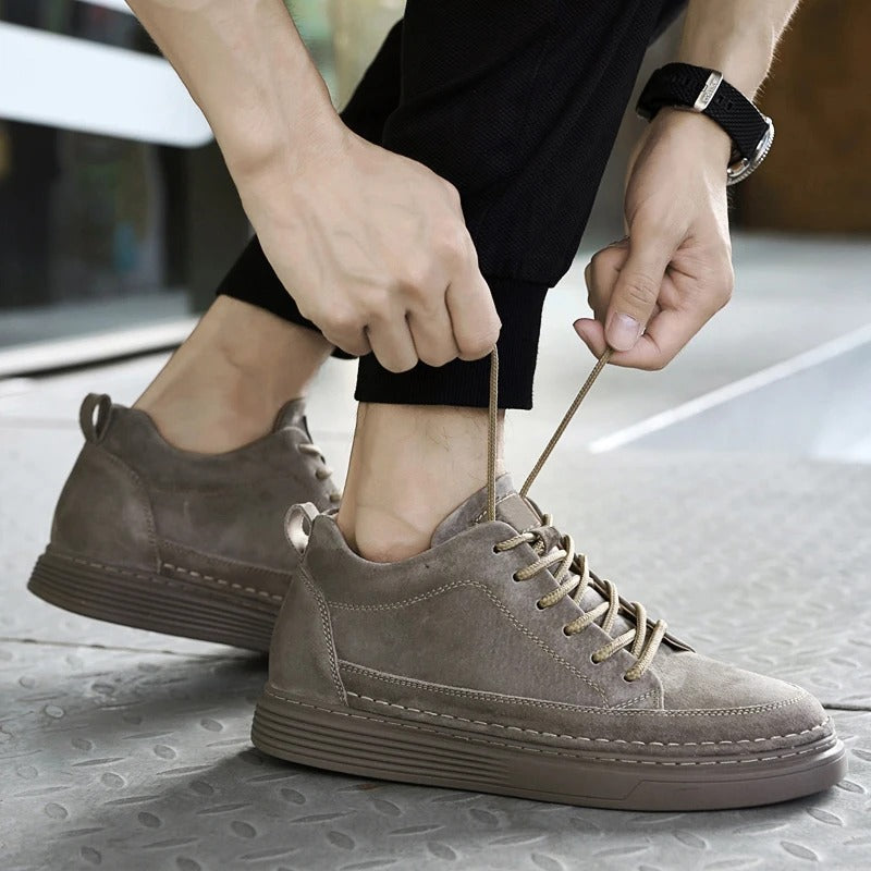 Navarro suede leather lace-up shoes brown urban explorer style with cushioned comfort