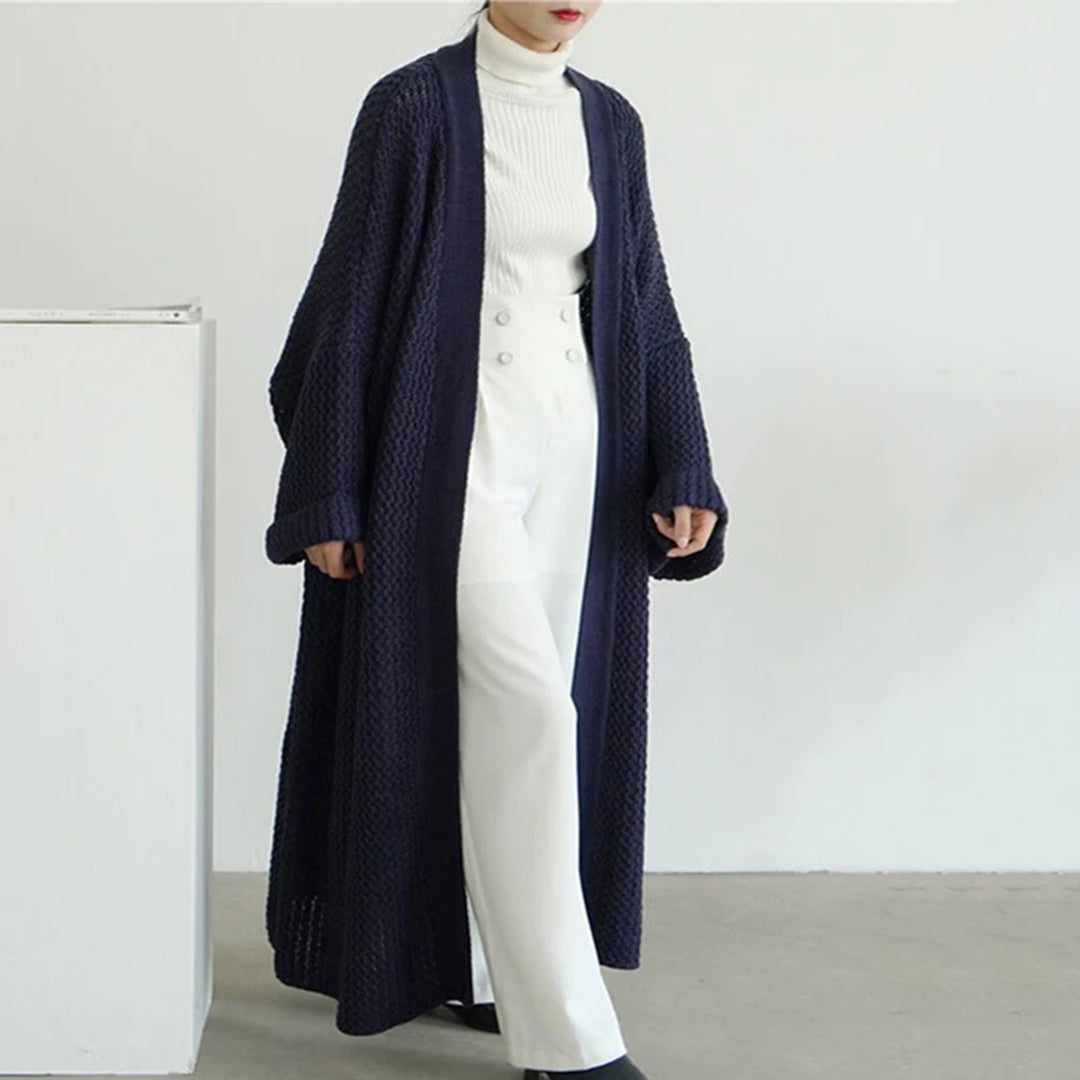 Harper women's open front oversized winter cardigan bold color cozy casual layering knit
