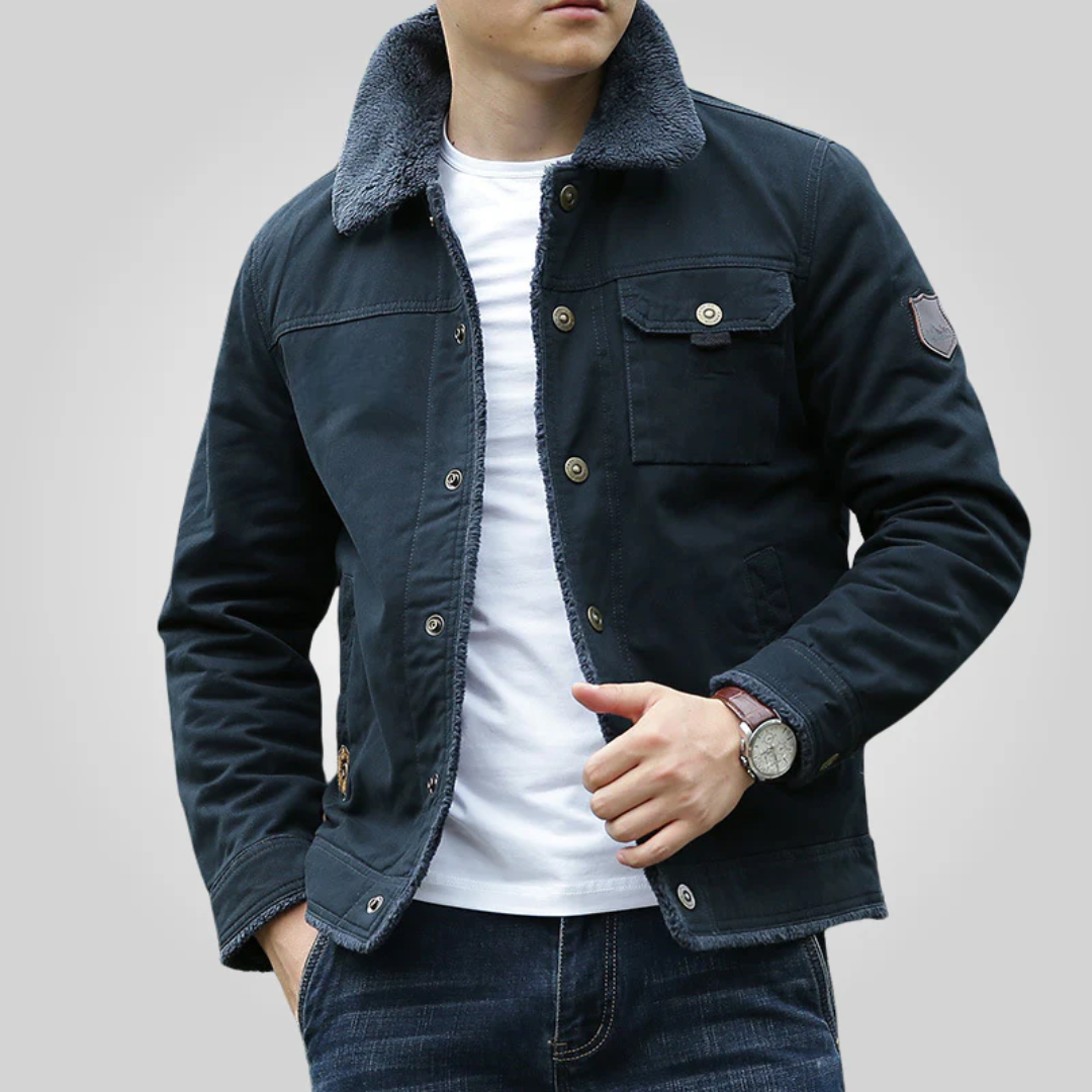 William stylish jacket fleece-lined breathable everyday wear durable warm slim-fit versatile design