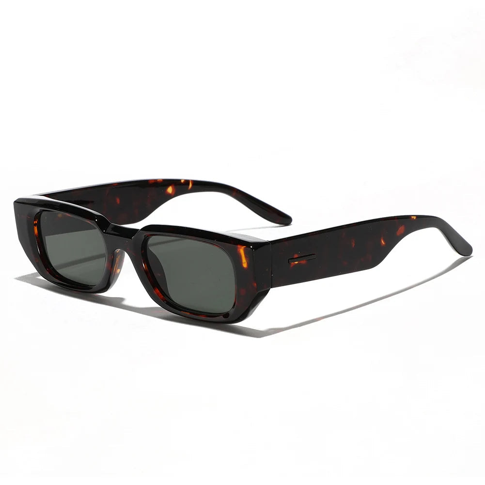 Bold retro square sunglasses thick acetate frame UV400 protection available in black green tortoise