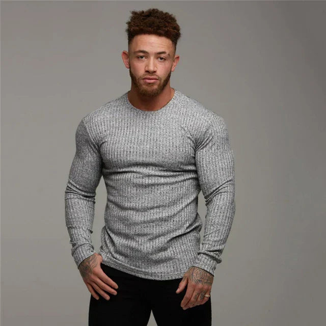 Men's slim-fit premium knit sweater elegant comfortable design for fashion-forward gentlemen