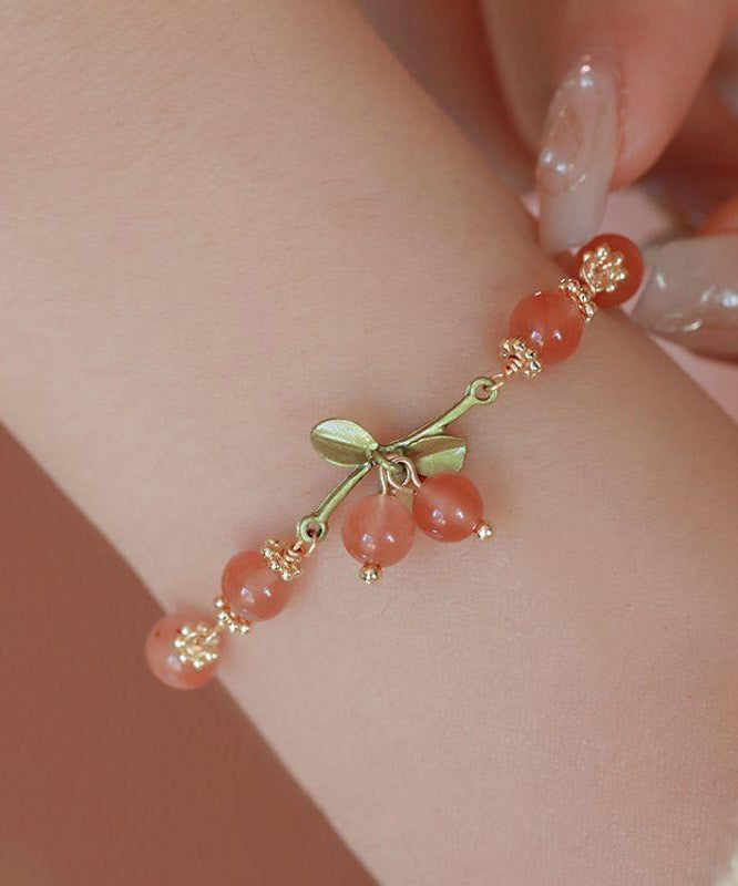Nouveau bracelet à breloques cerises douces pour femme au début du printemps - Urbann-Vibe
