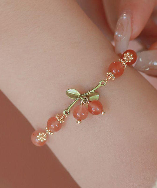 Nouveau bracelet à breloques cerises douces pour femme au début du printemps - Urbann-Vibe