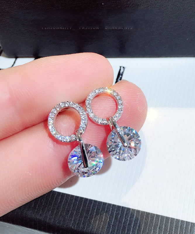Nouvelles boucles d'oreilles créoles en soie, métal, zircon, œil de chat - Urbann-Vibe