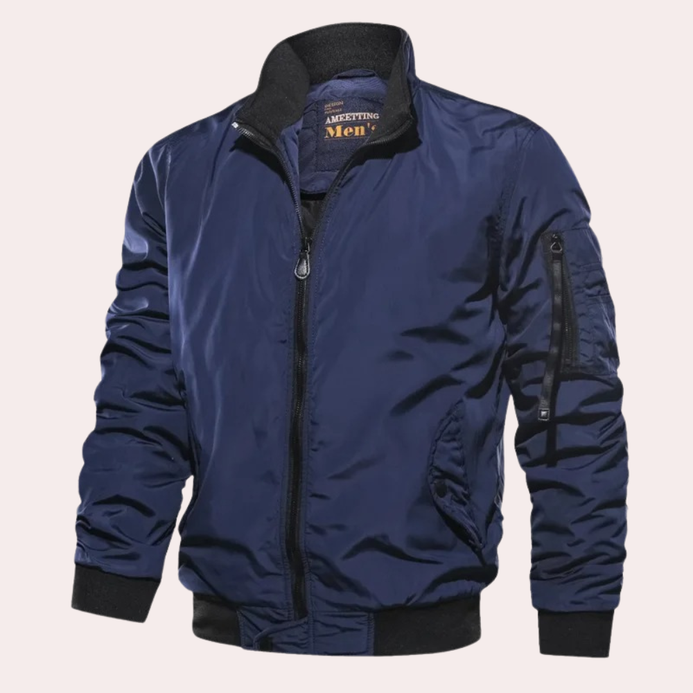 Men's Anthony classic bomber jacket with full-zip front, timeless style for everyday versatile wear
