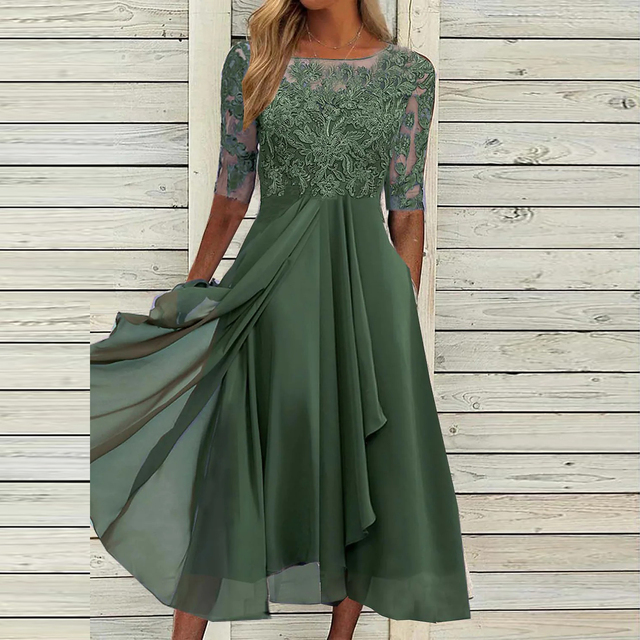 SHARA chic summer dress soft flowing fabric feminine silhouette glamorous everyday & special occasions