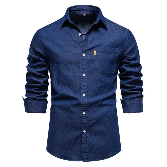Men's lightweight white premium summer shirt elegant tailored cut breathable easy-care fabric