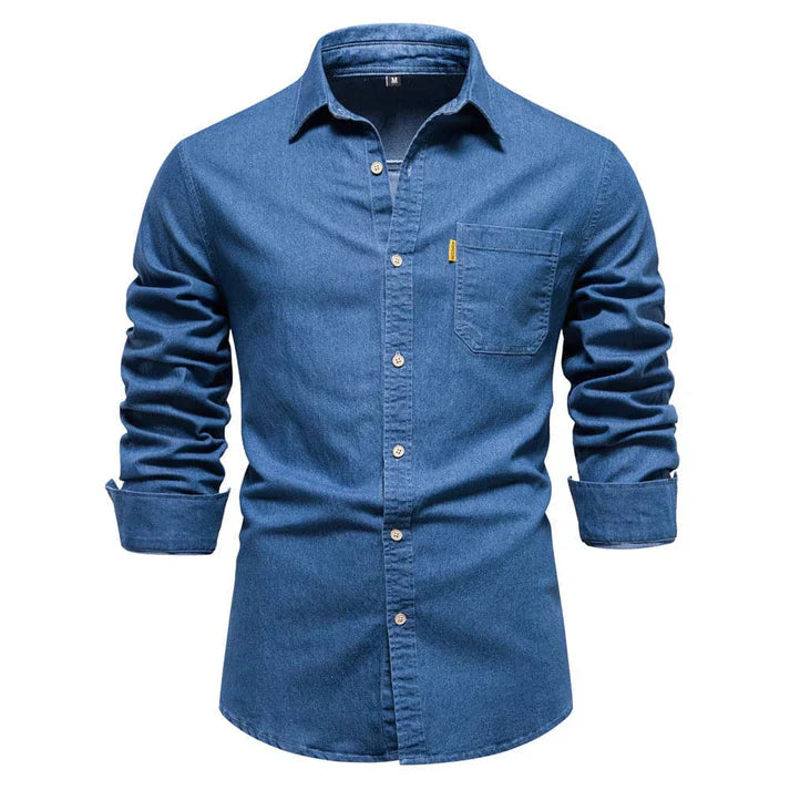 Men's lightweight premium summer shirt elegant tailored cut breathable easy-care fabric warm weather