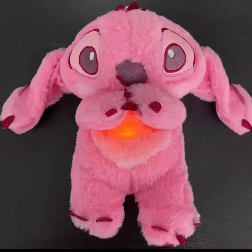 Soft breathing plush sleep aid toy with soothing music and rhythmic movements for kids and adults