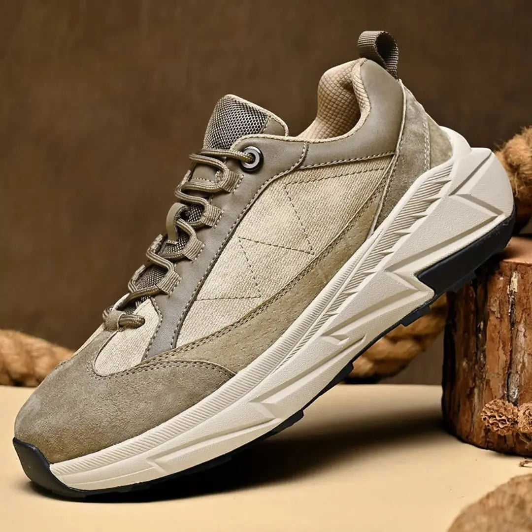 Noah rugged trail sneakers canvas leather suede upper ultra-cushioned insoles outdoor adventure ready