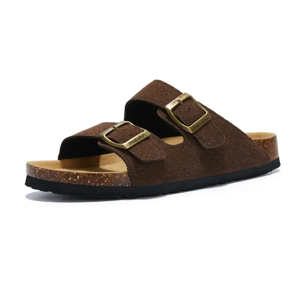 Women's lightweight cork footbed sandals with non-slip sole, cushioned support for indoor outdoor wear
