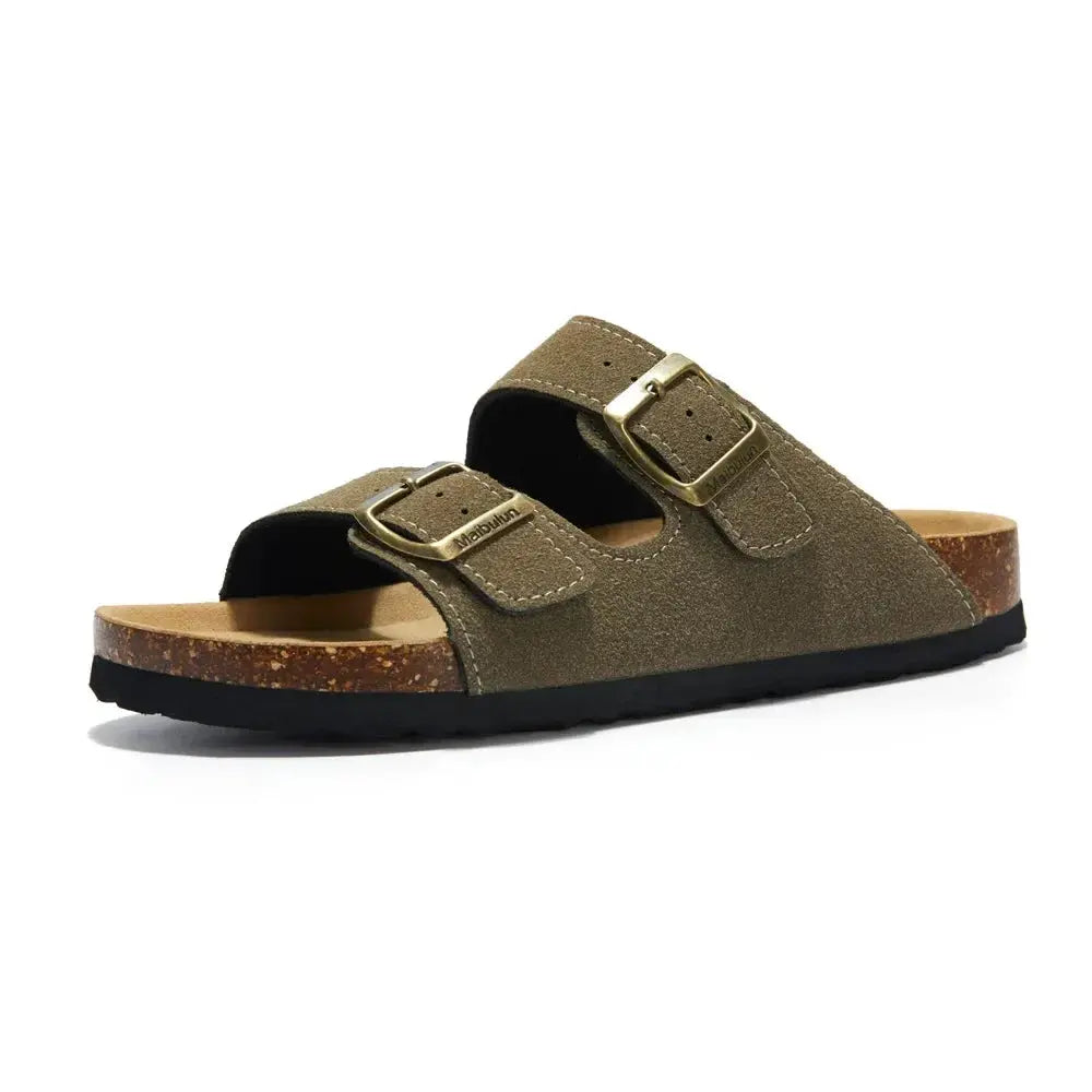 Women's lightweight cork footbed sandals with non-slip sole for indoor outdoor wear