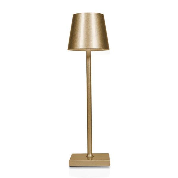 Wireless rechargeable aluminum table lamp warm ambient luxury lighting for living rooms