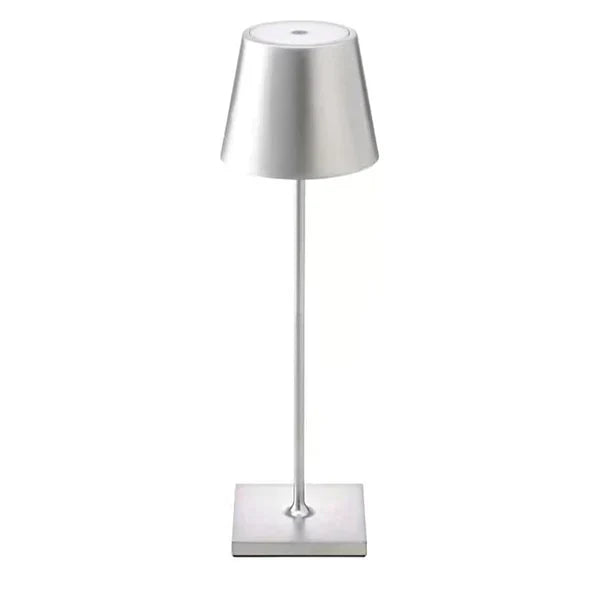 Wireless rechargeable aluminum table lamp warm ambient luxury lighting modern Nordic design