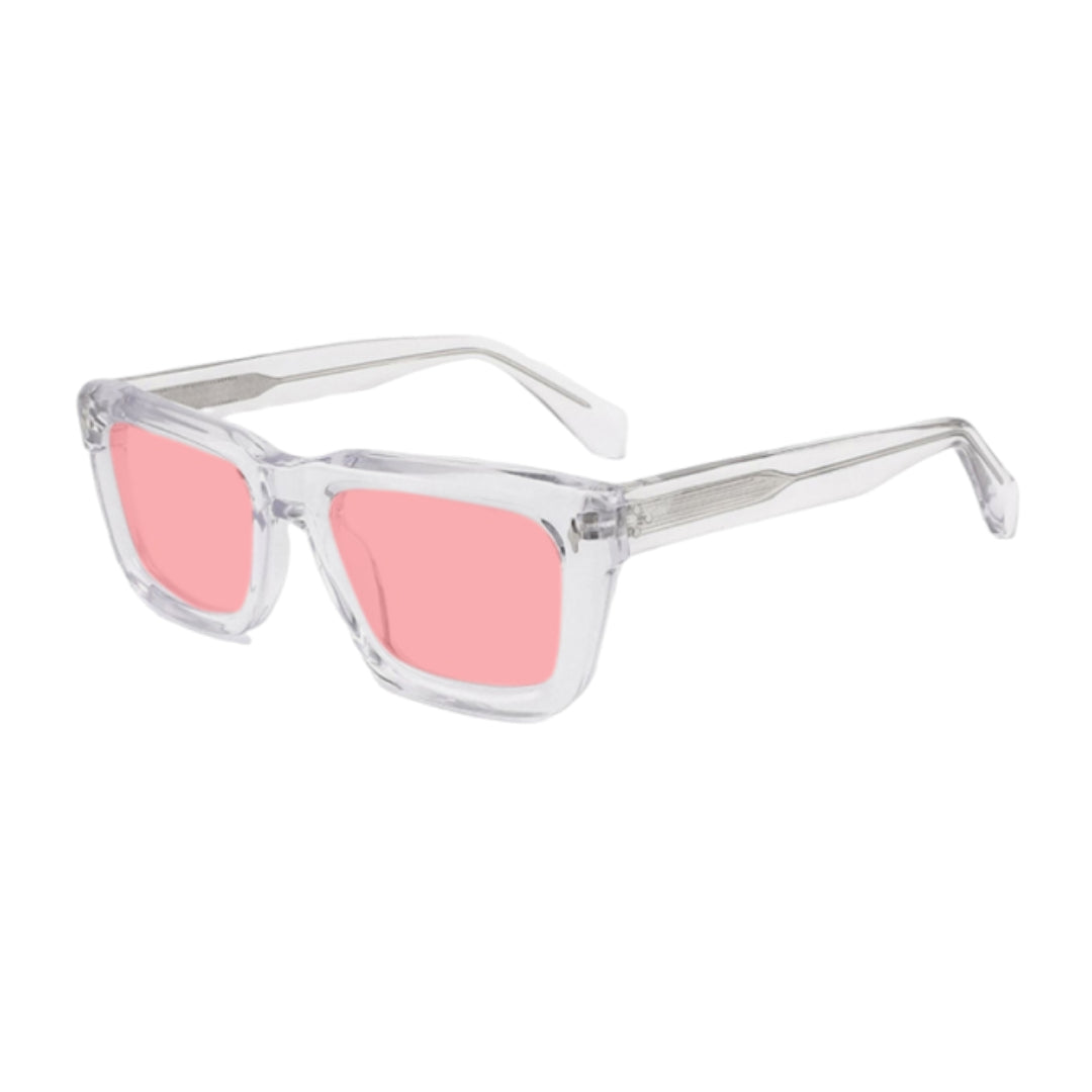 Bold black acetate polarized sunglasses with thick contemporary frames and UV400 lens protection