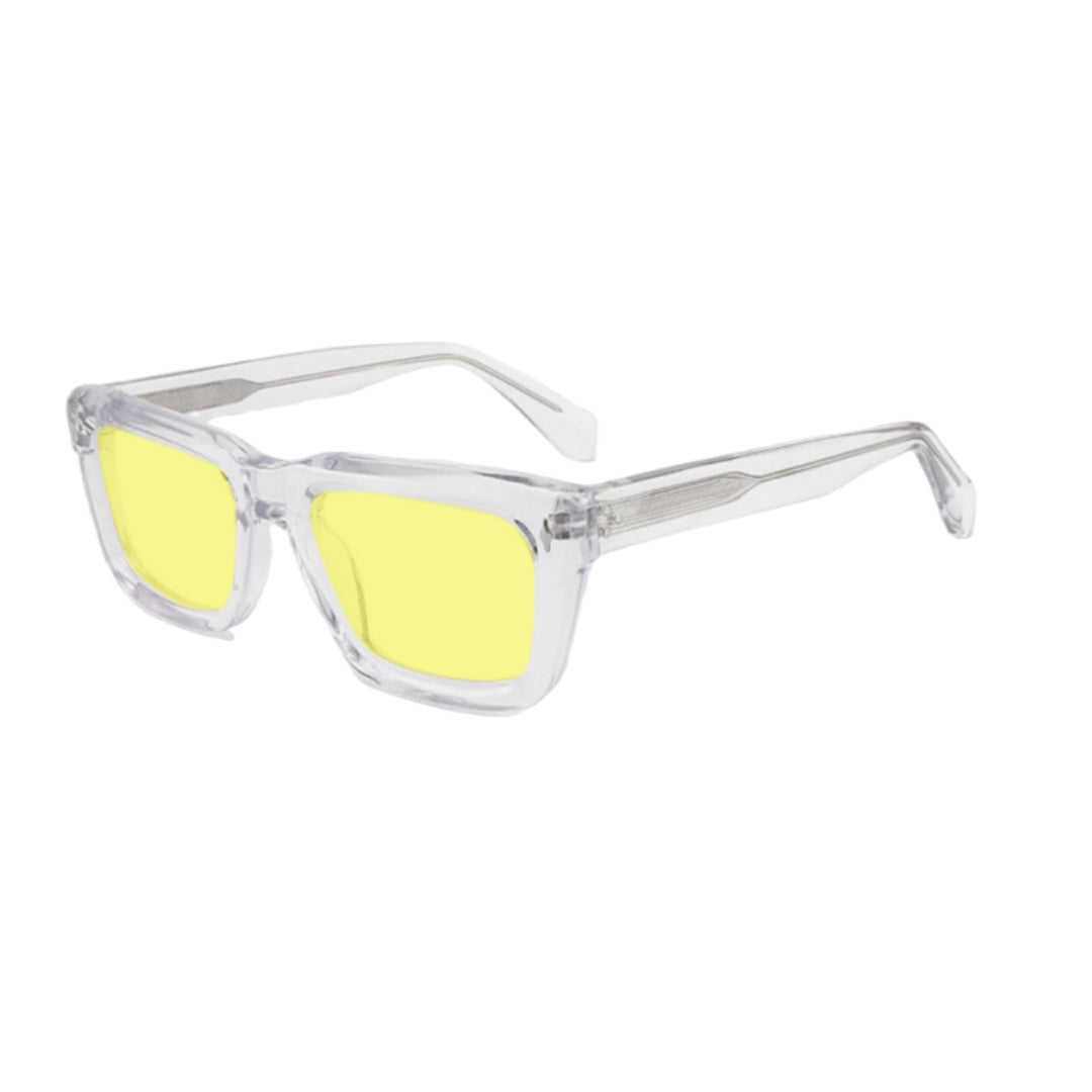 Bold acetate polarized sunglasses UV400 lenses contemporary thick frame mirage eyewear men women