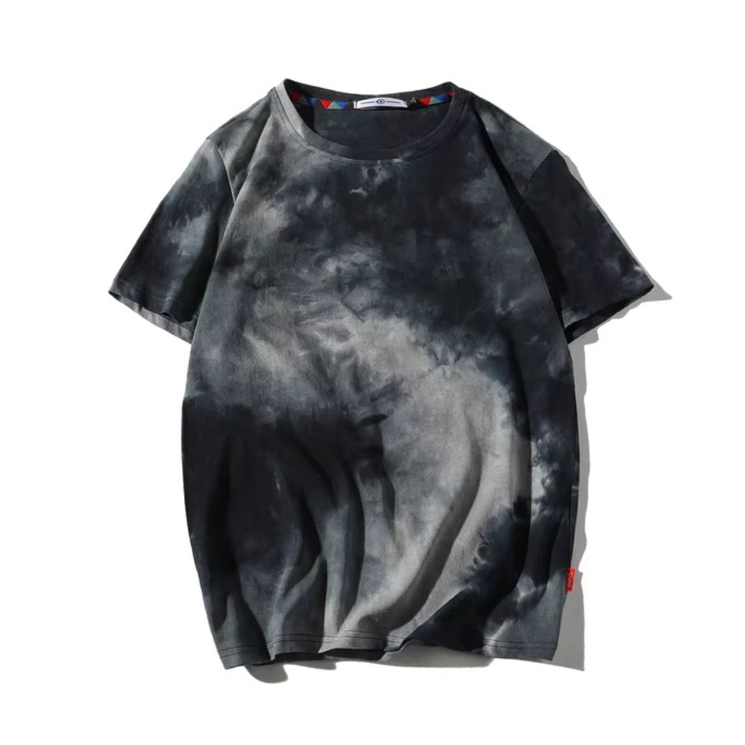 Muted tie-dye gradient cotton T-shirt relaxed fit vintage-inspired casual everyday wear