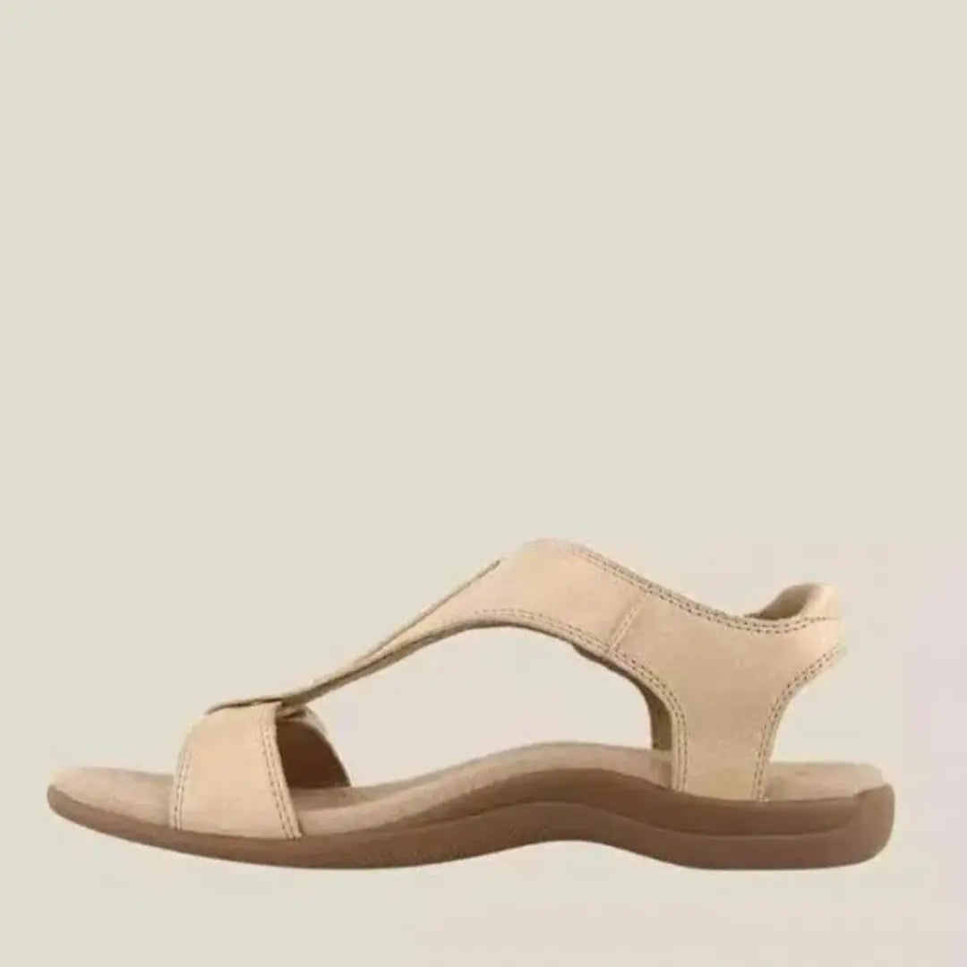 Women's Nova orthopedic open-toe sandals with ergonomic arch support footbed and adjustable hook-and-loop straps