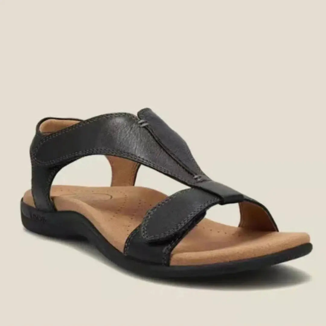 Women's Nova orthopedic open-toe sandals with ergonomic arch support footbed and adjustable hook-and-loop straps
