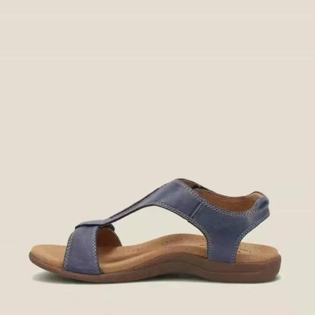Women's Nova orthopedic open-toe sandals with ergonomic arch support footbed and adjustable hook-and-loop straps