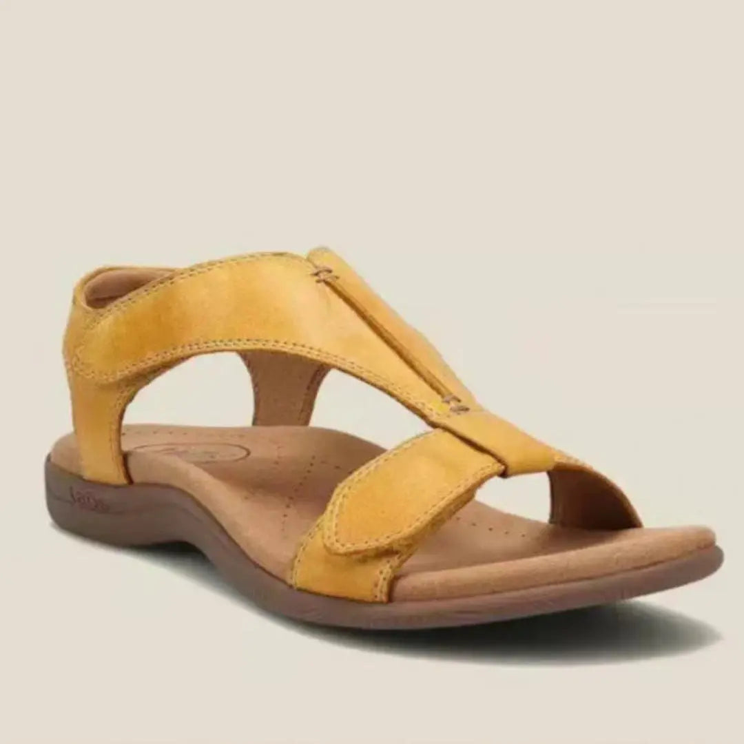 Women's Nova orthopedic open-toe sandals with ergonomic arch support footbed and adjustable hook-and-loop straps