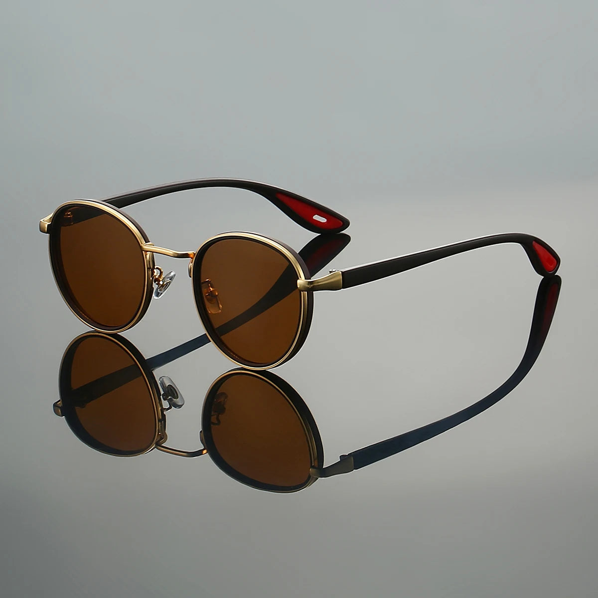 Nova Trail round sport sunglasses with UV blocking lenses, retro detailing, for active lifestyles