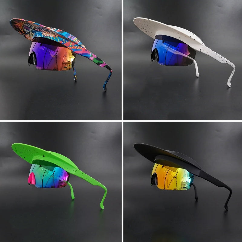 Nytron Shield cycling sunglasses UV protection anti-glare polycarbonate lenses vibrant sport wrap style