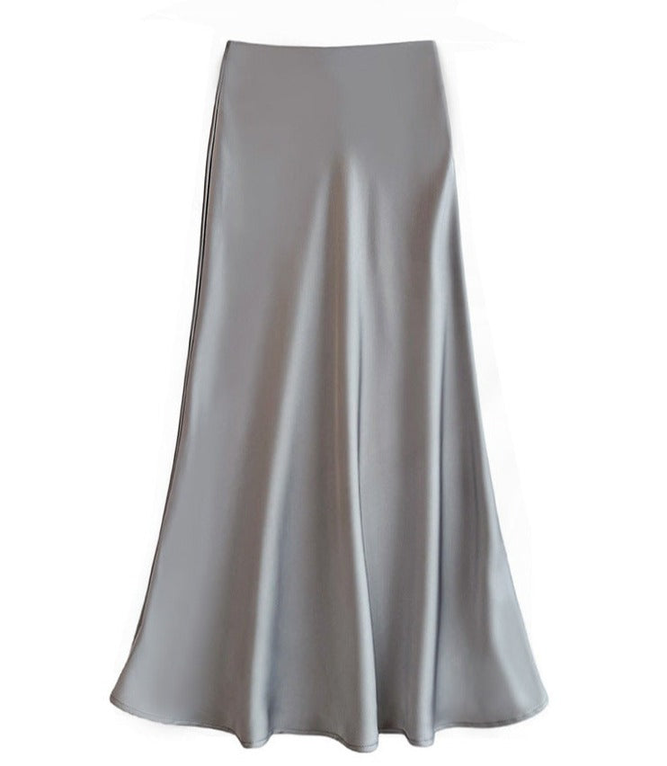 Beatrix silk maxi skirt women tailored waist flattering silhouette luxurious drape elegant fit