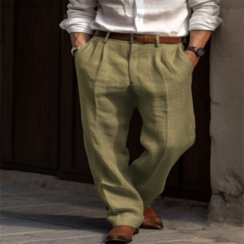 Men's casual fit breathable pants in neutral tone with modern silhouette for all-day comfort