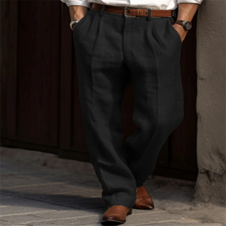 Iman men's casual fit pants, breathable everyday comfort trousers with modern slim silhouette