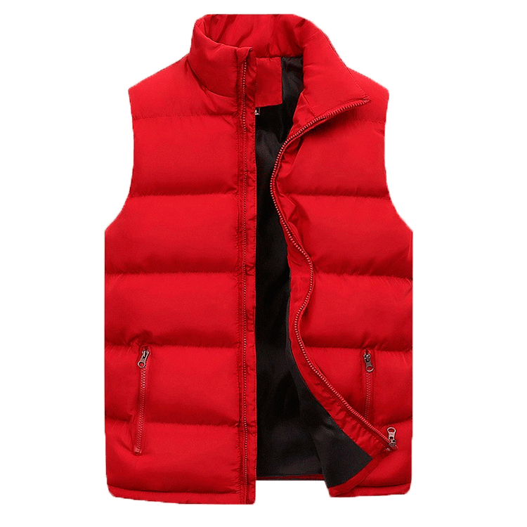 Men's lightweight quilted vest water-resistant regular fit zipper closure layering essential