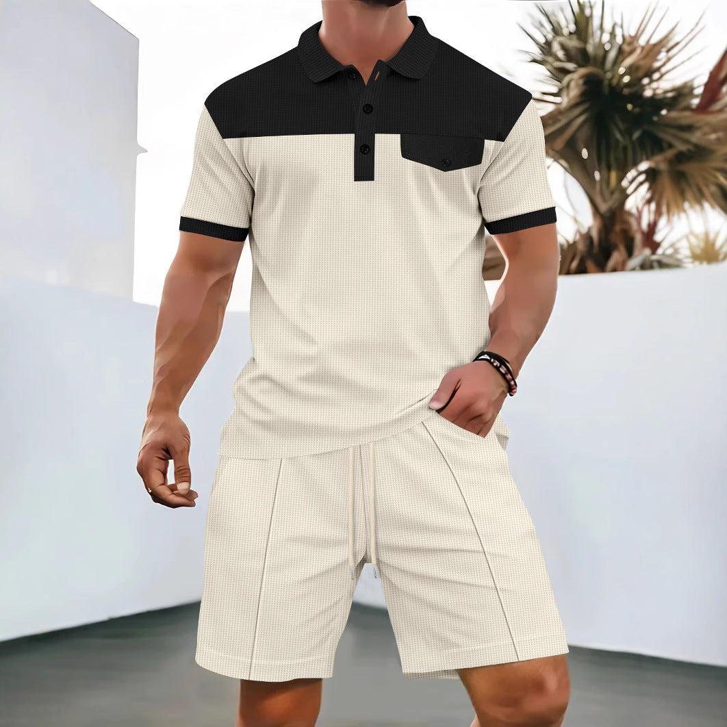 Men's regular fit cotton polo shirt with chest pocket, casual smart style for everyday wear
