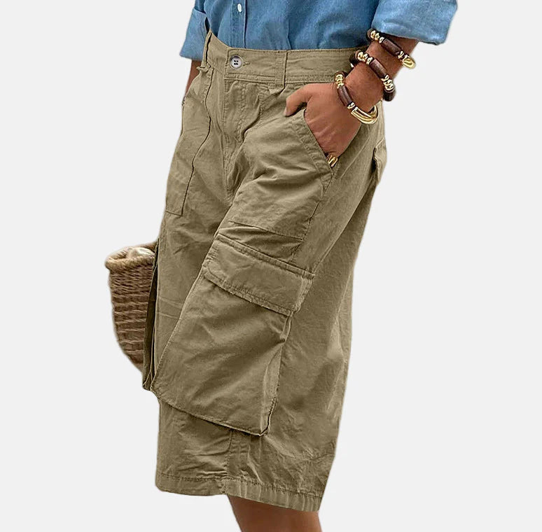 Women's chic cargo pants relaxed fit breathable fabric versatile everyday comfort style