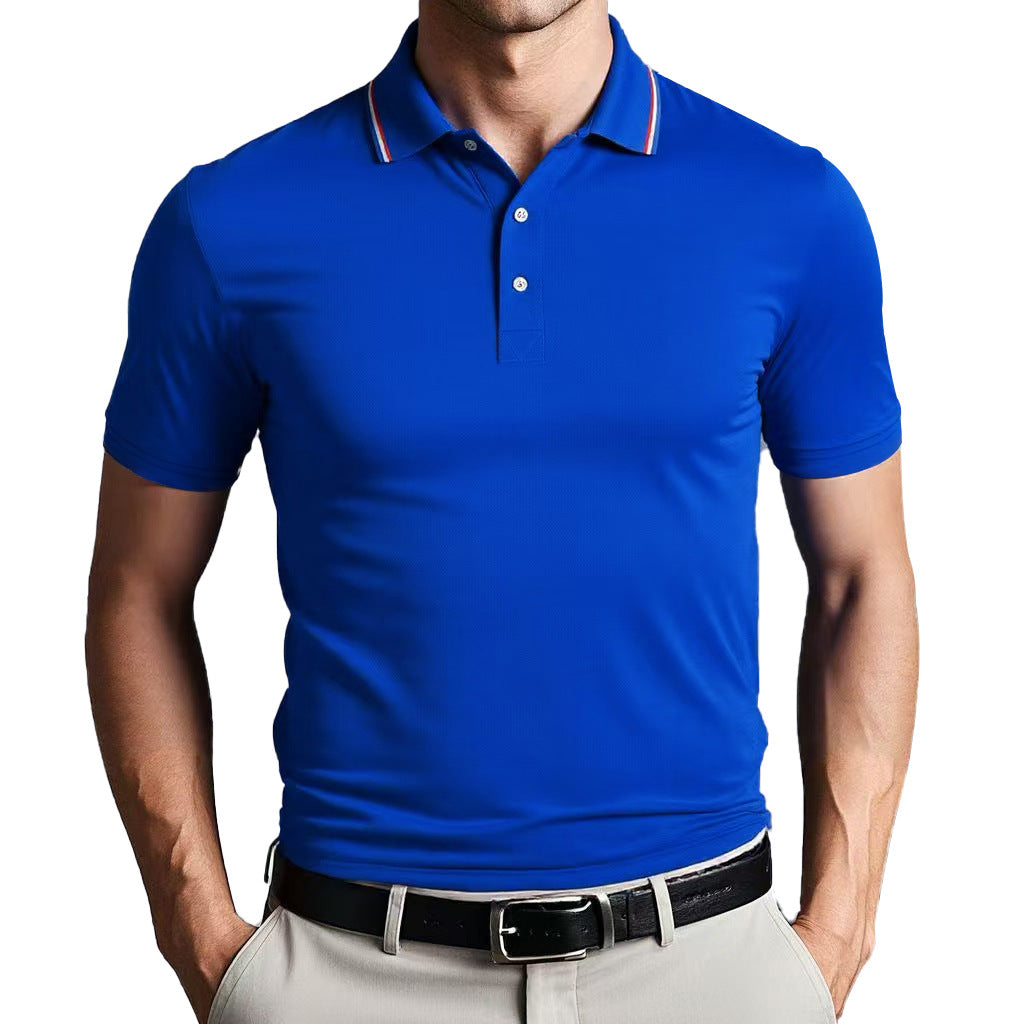 Slim-fit unisex polo shirt breathable lightweight cotton blend with Nordic-inspired clean design