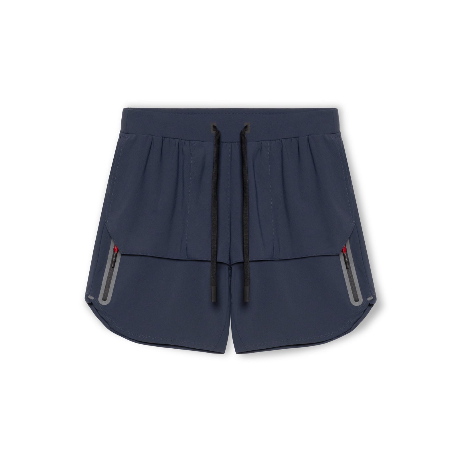 Men's black relaxed-fit training shorts lightweight breathable fabric secure zip pockets athletic style