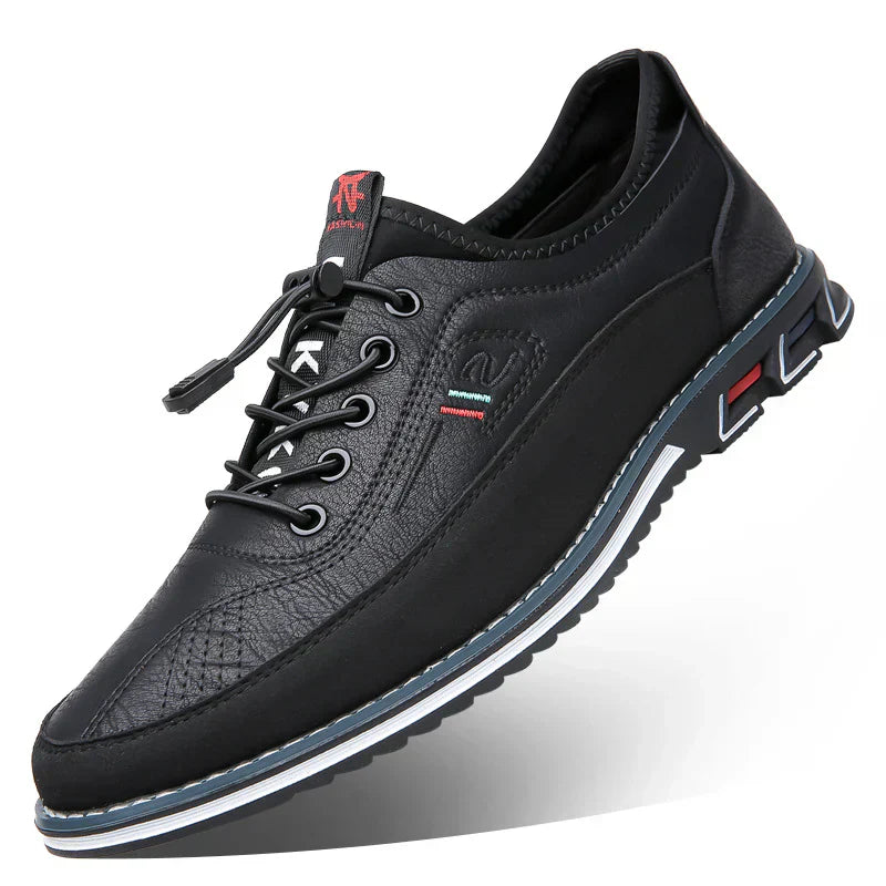 Men's Gatsby barefoot shoes in recycled leather with waterproof lining and wide toe box natural fit