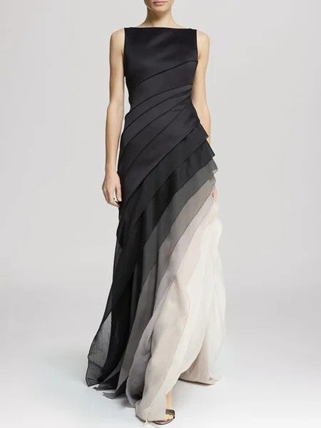 Beatrix black elegant evening dress for women with sophisticated cut and flattering silhouette