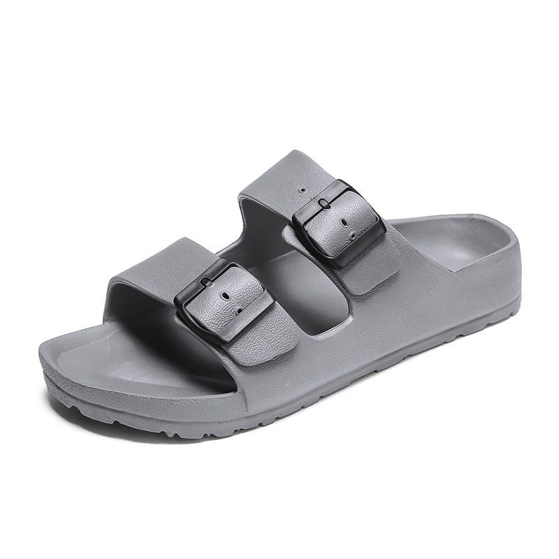 Men's open toe active sandals with thick cushioned sole, adjustable buckles, and secure ankle strap