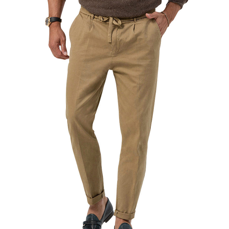 Nash men's relaxed fit casual pants with elastic waistband, breathable everyday comfort style