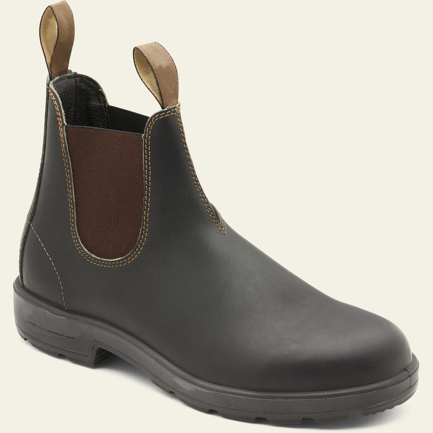 Vince men's black leather Chelsea boots slip-on style with pull tab, sleek timeless silhouette