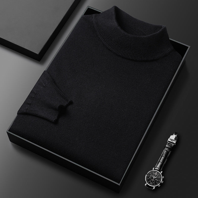 Men's Ryan slim fit half turtleneck winter knit sweater, warm essential wardrobe piece for formal and casual