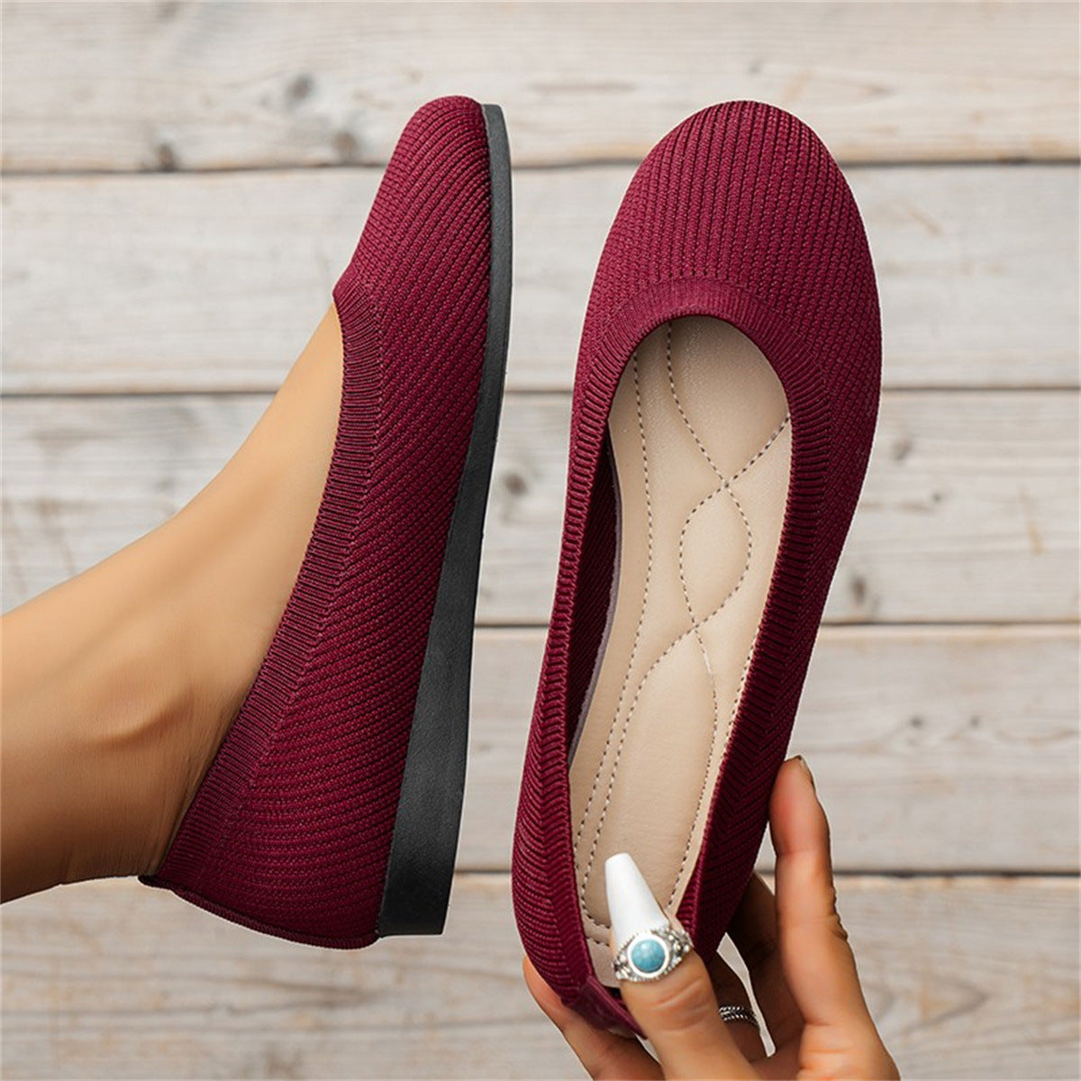 Isabel orthopedic ballet slippers ultra-stretch knit upper adaptive fit arch support daily wear comfort
