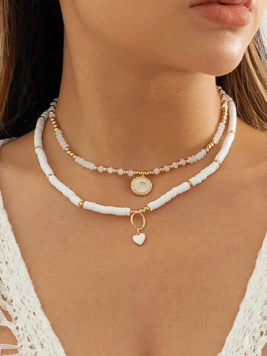 Boho Heart Crystal Necklace - Urbann-Vibe